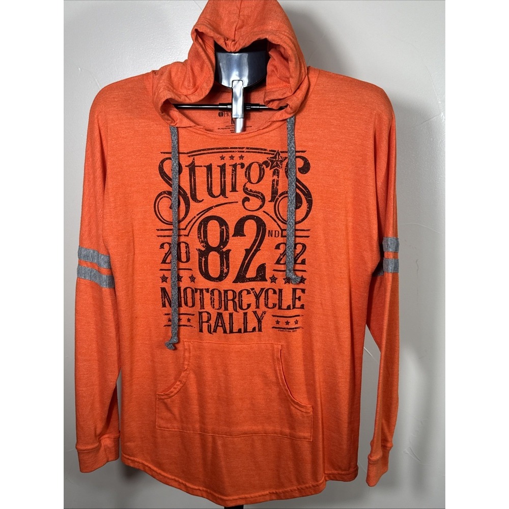 Ladies STURGIS 2022 Motorcycle Rally Hoodie T Shirt Medium Shirt Kangaroo Pocket